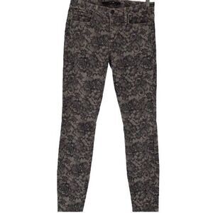 Joes Jeans Black and Blush Chantilly Lace Jeans N0015